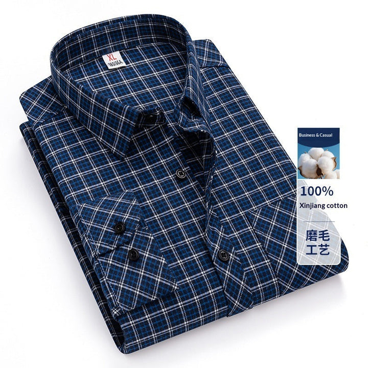 Camicia casual a quadri in cotone