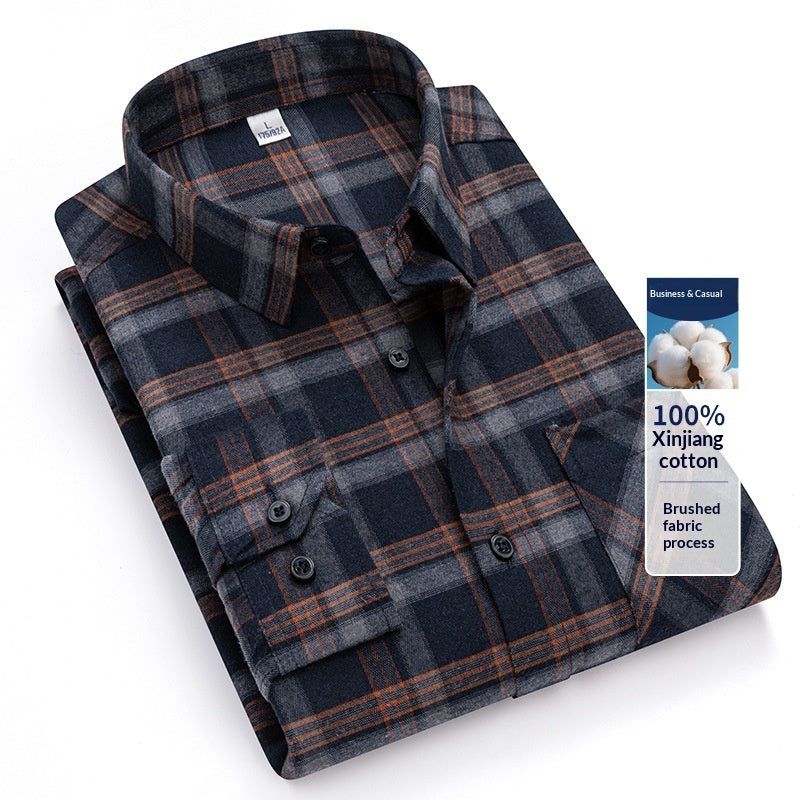 Camicia casual a quadri in cotone