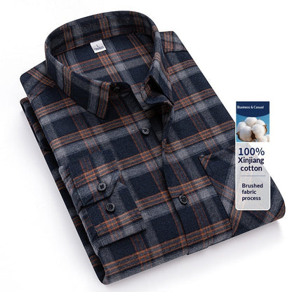 Camicia casual a quadri in cotone