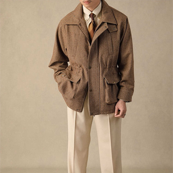 Cappotto lungo caldo in lana coreano