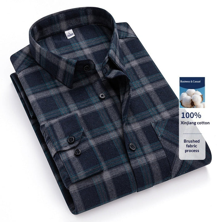 Camicia casual a quadri in cotone