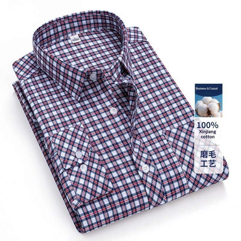 Camicia casual a quadri in cotone