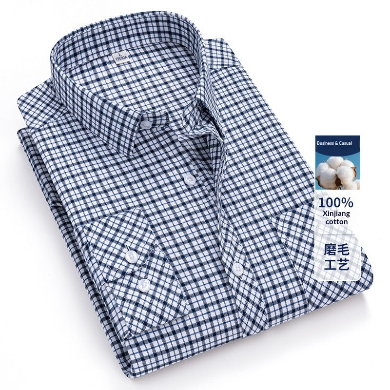 Camicia casual a quadri in cotone