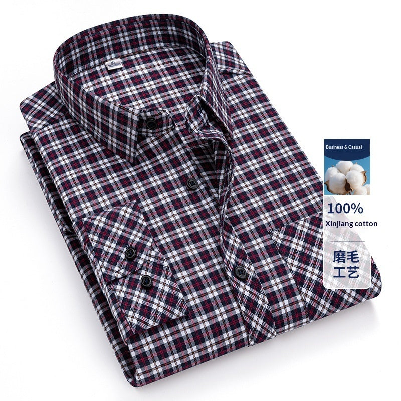 Camicia casual a quadri in cotone