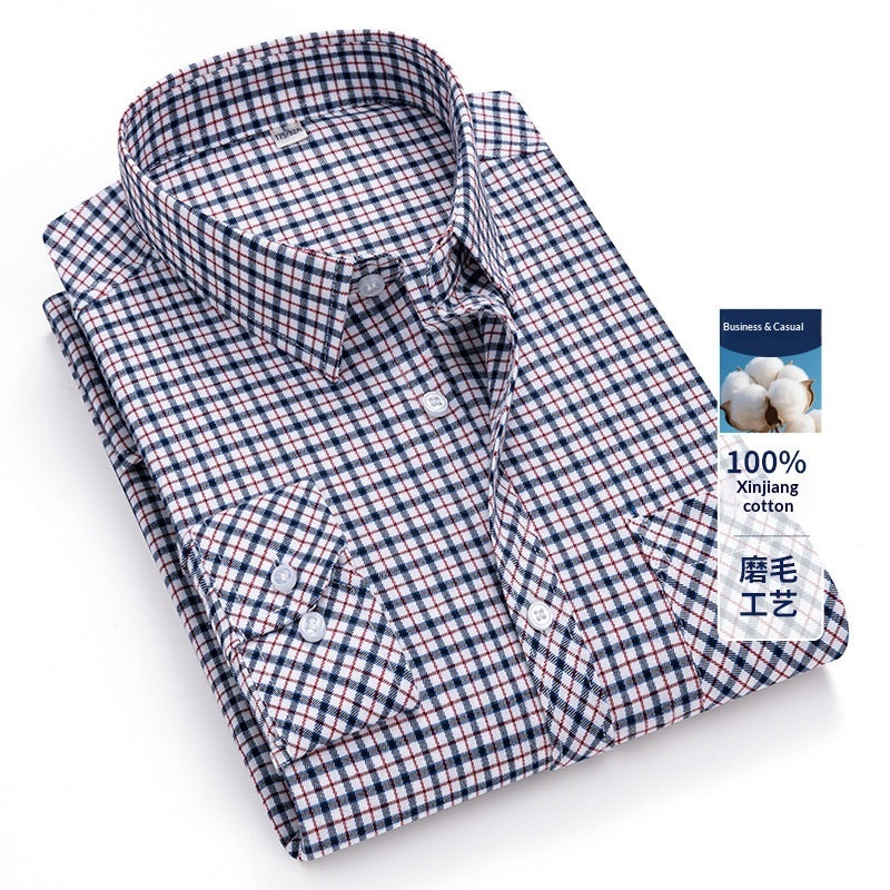 Camicia casual a quadri in cotone