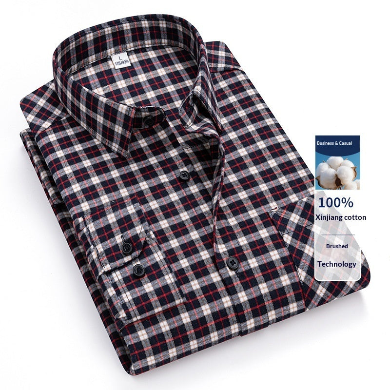 Camicia casual a quadri in cotone