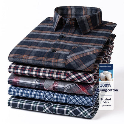Camicia casual a quadri in cotone