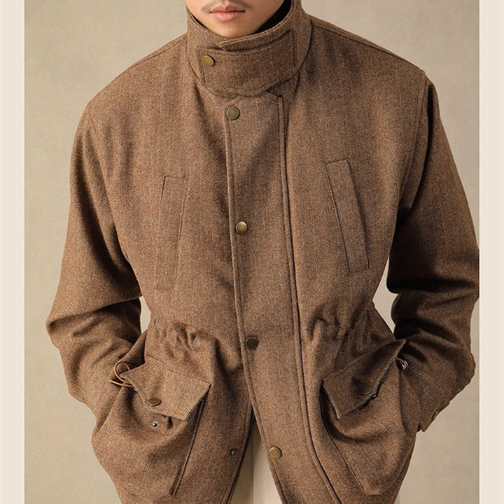 Cappotto lungo caldo in lana coreano