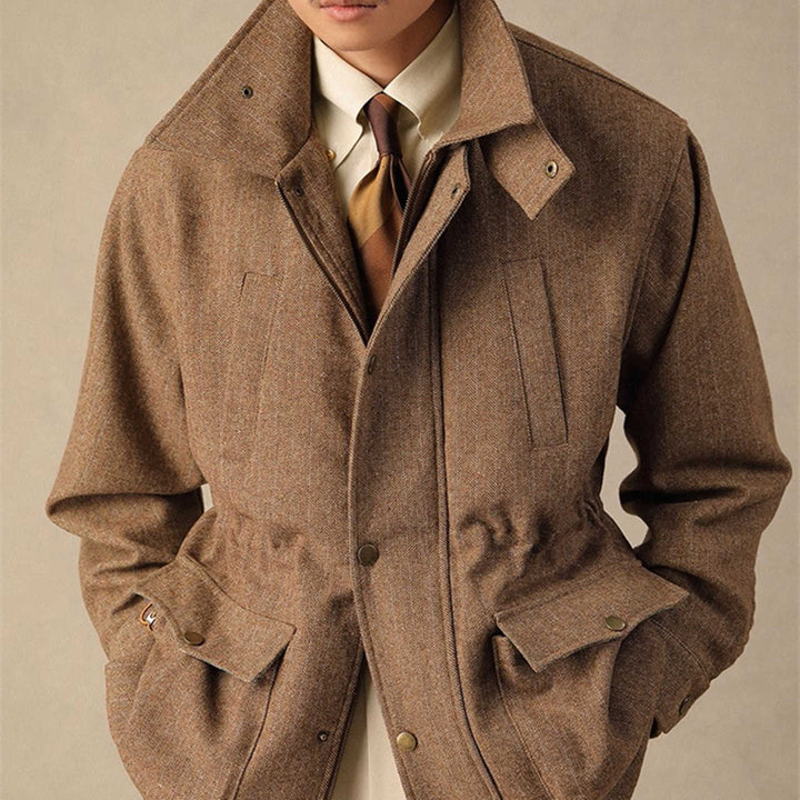 Cappotto lungo caldo in lana coreano